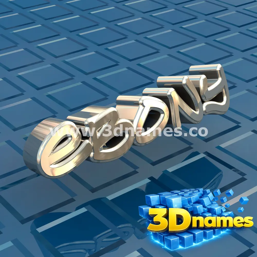 ebony in Blue Bling style - 3D name wallpaper