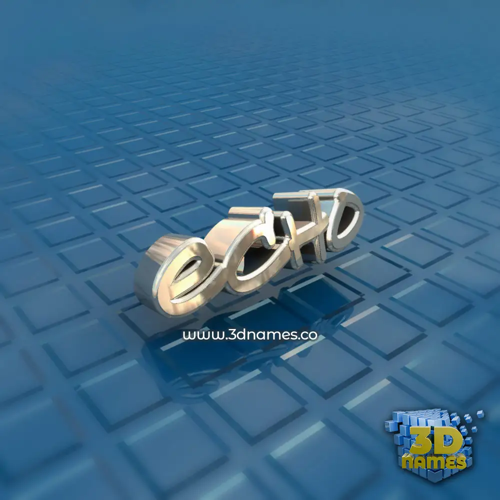 echo in Blue Bling style - 3D name wallpaper