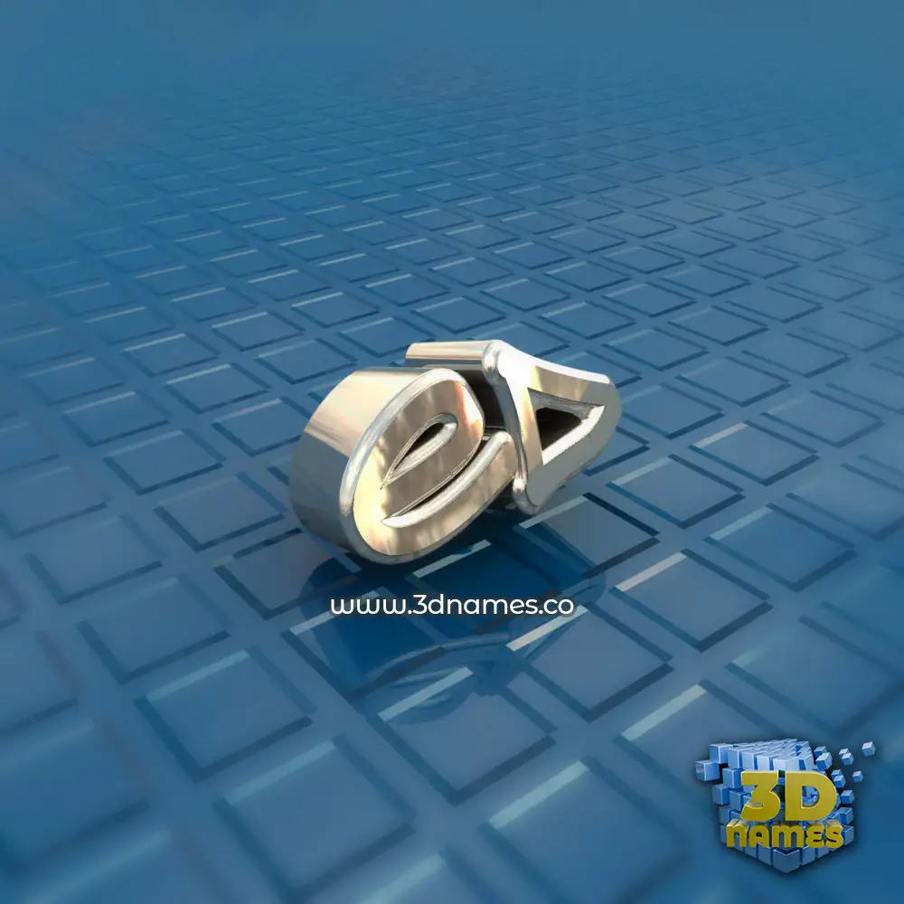 ed in Blue Bling style - 3D name wallpaper