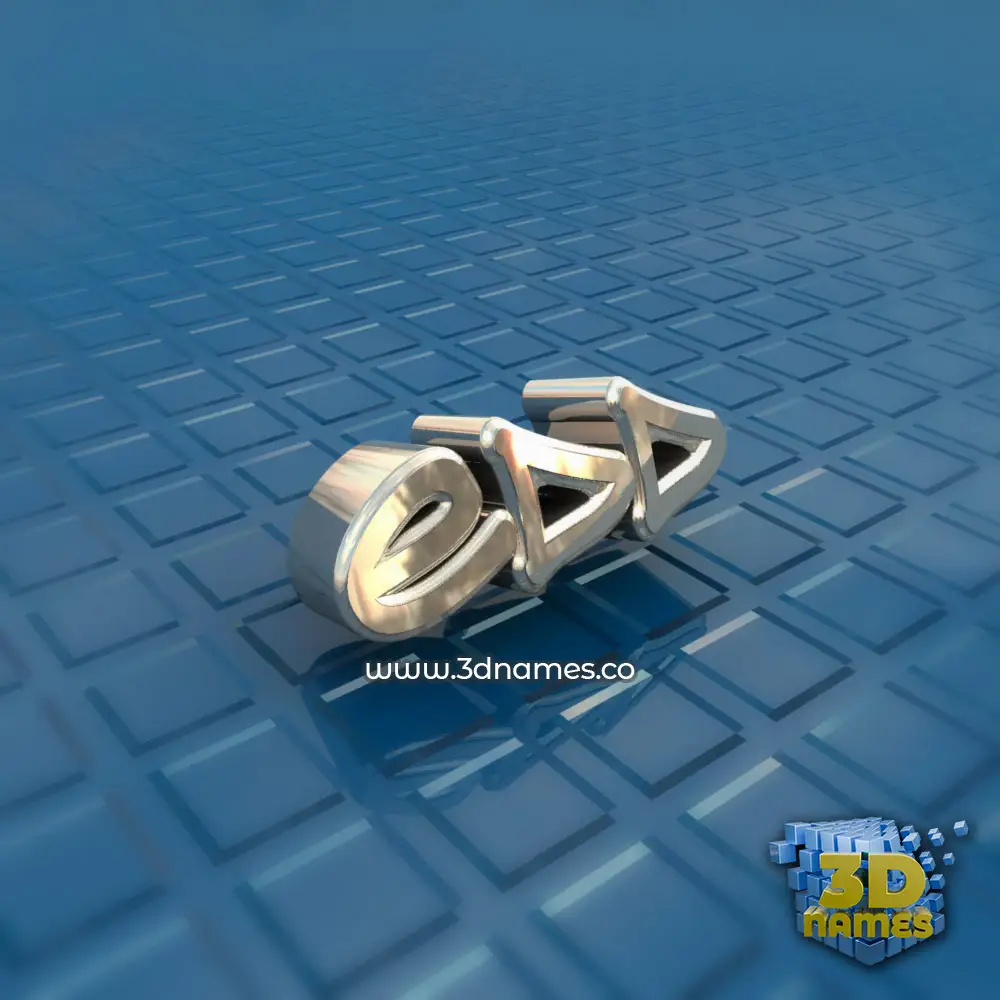 edd in Blue Bling style - 3D name wallpaper