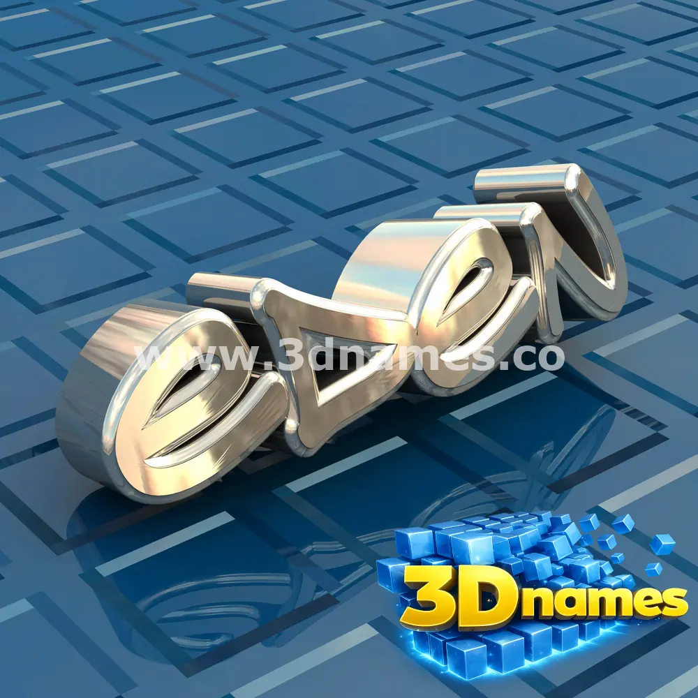eden in Blue Bling style - 3D name wallpaper