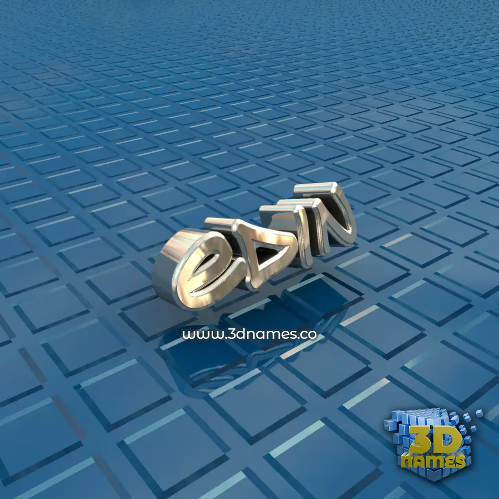 edin in Blue Bling style - 3D name wallpaper