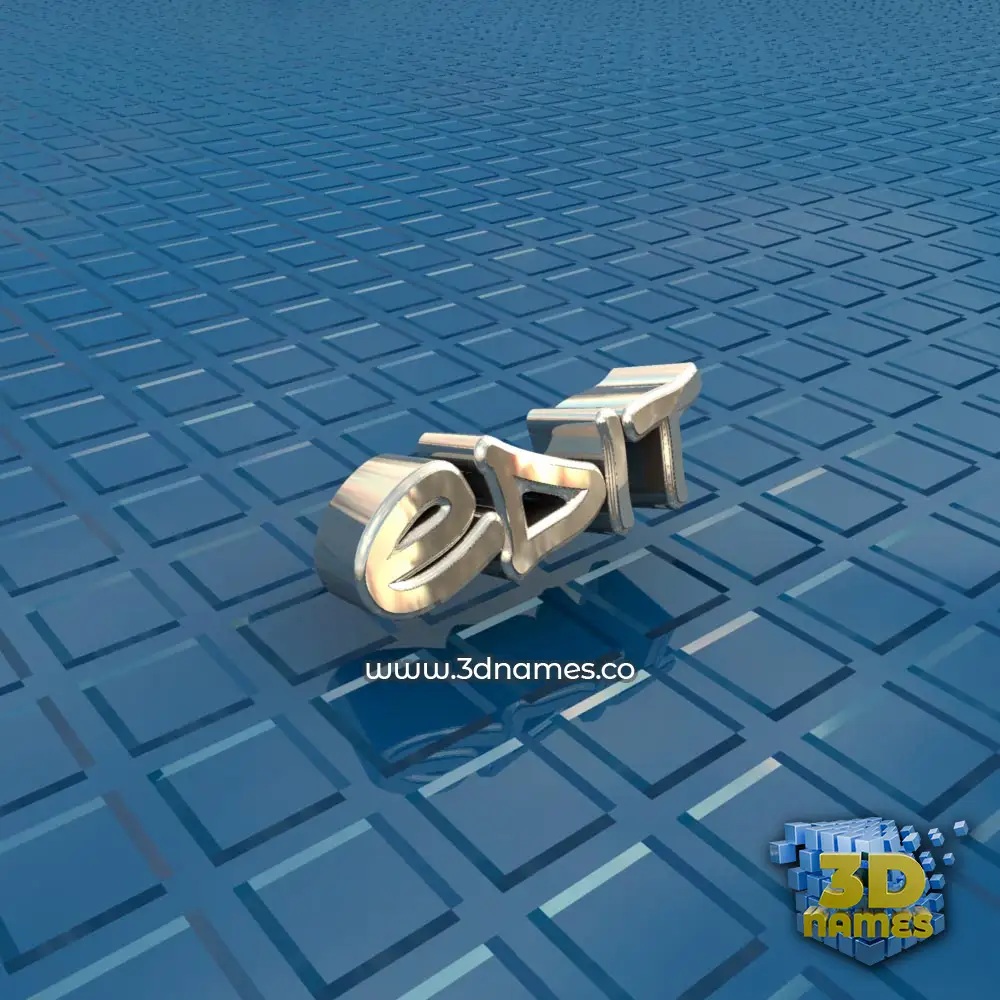 edit in Blue Bling style - 3D name wallpaper
