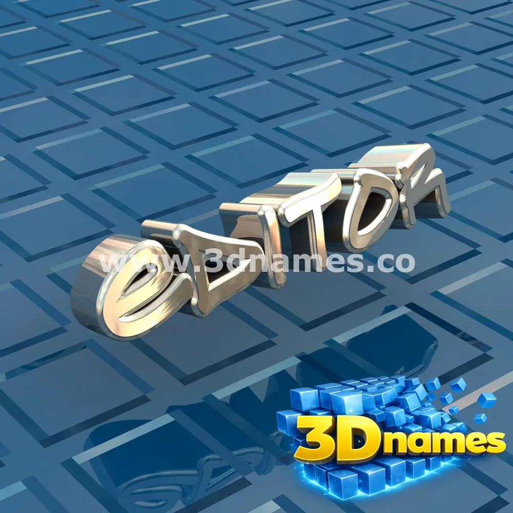 editor in Blue Bling style - 3D name wallpaper