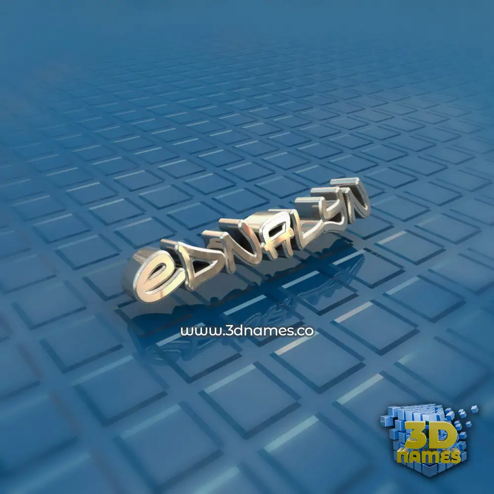 ednalyn in Blue Bling style - 3D name wallpaper