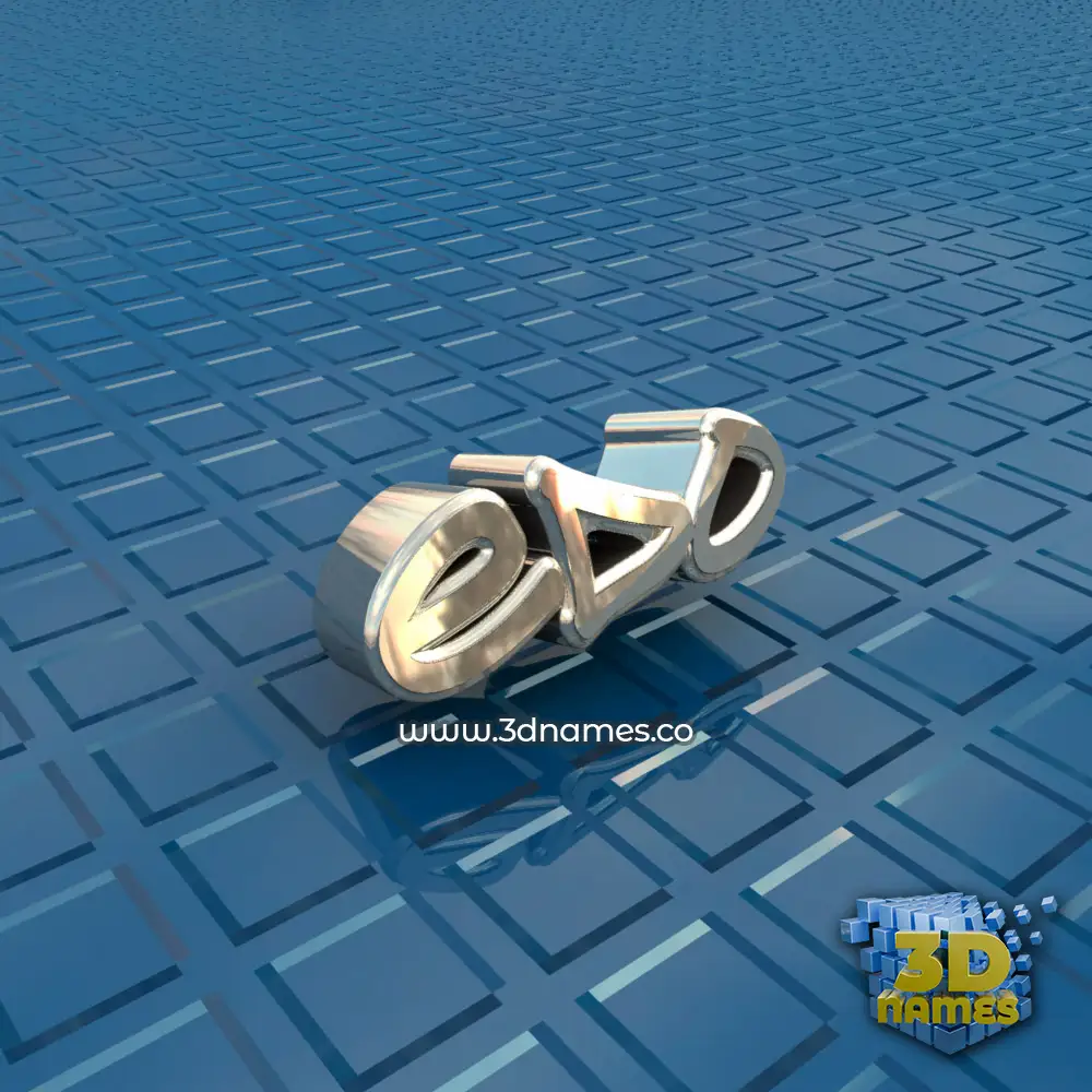 edo in Blue Bling style - 3D name wallpaper