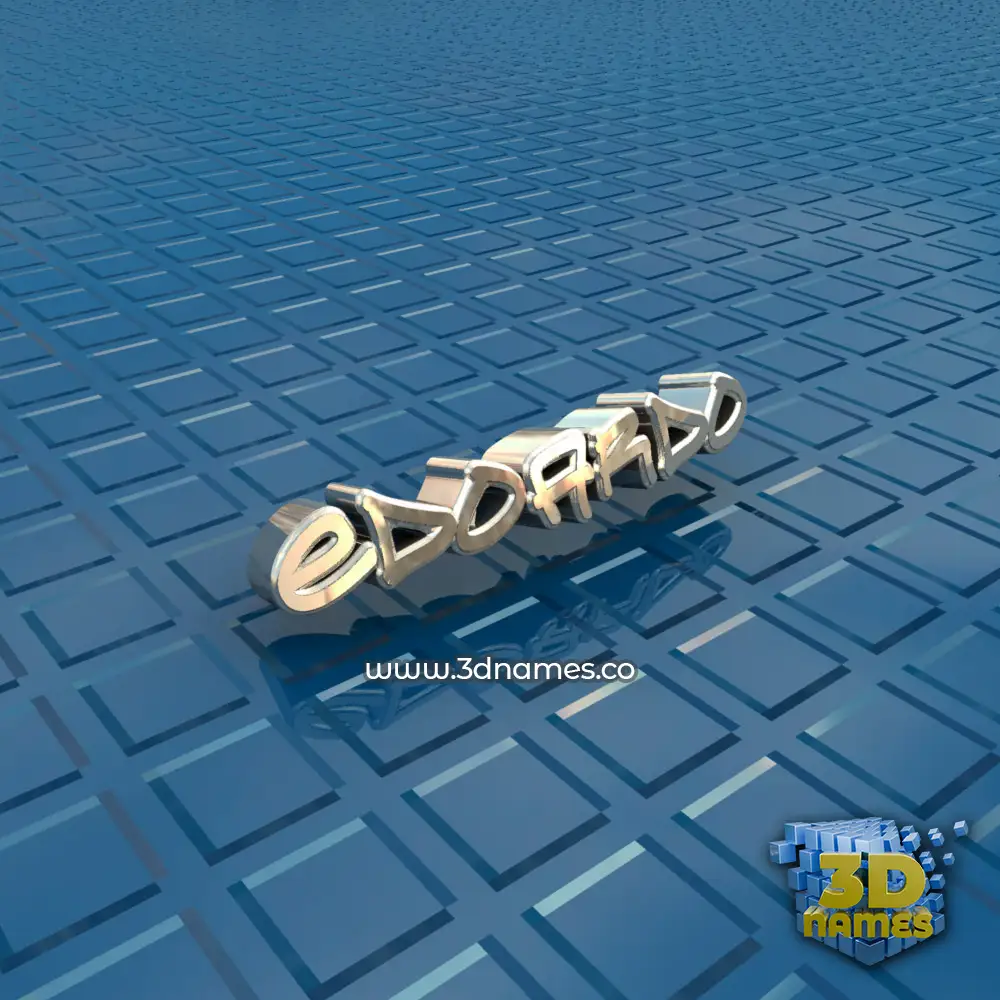 edoardo in Blue Bling style - 3D name wallpaper