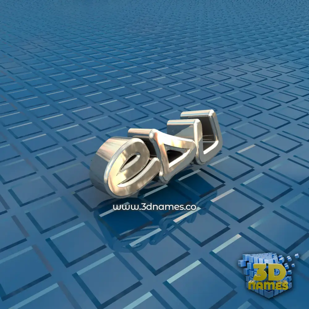 edu in Blue Bling style - 3D name wallpaper
