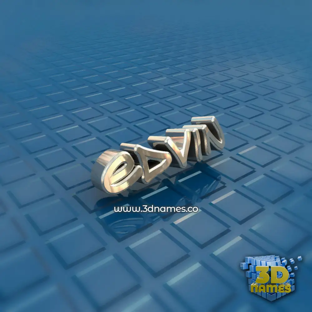 edvin in Blue Bling style - 3D name wallpaper