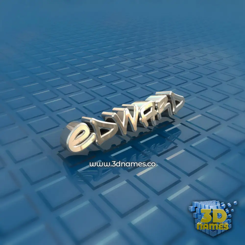 edward in Blue Bling style - 3D name wallpaper
