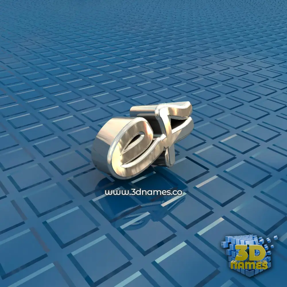 ef in Blue Bling style - 3D name wallpaper