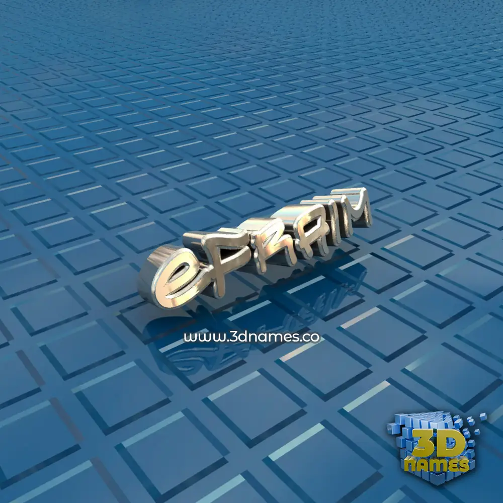 efraim in Blue Bling style - 3D name wallpaper