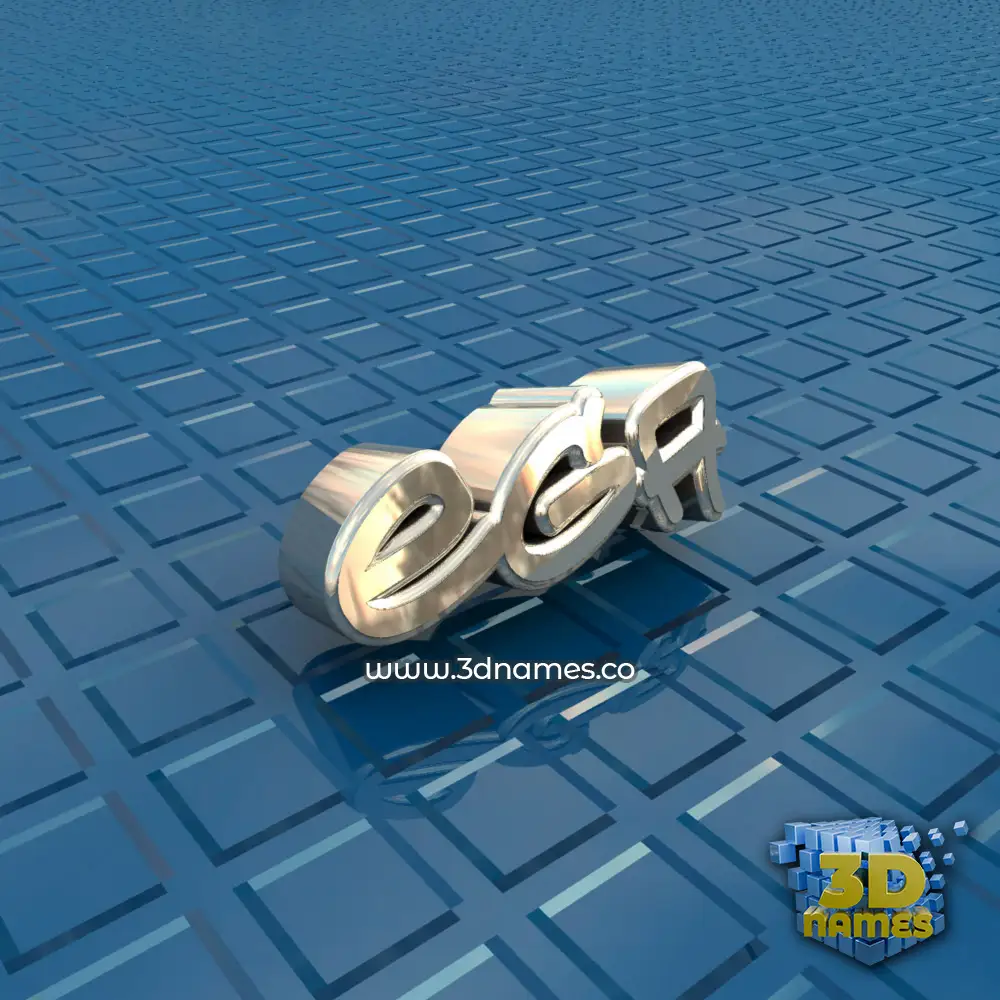 ega in Blue Bling style - 3D name wallpaper