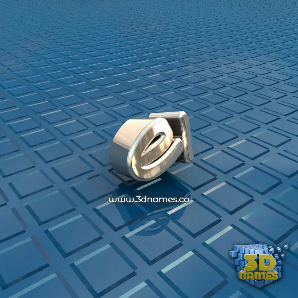 ei in Blue Bling style - 3D name wallpaper