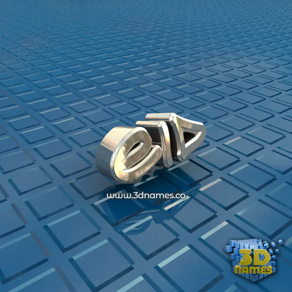 eid in Blue Bling style - 3D name wallpaper