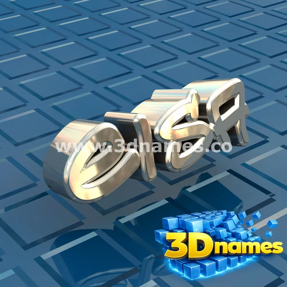 eisa in Blue Bling style - 3D name wallpaper