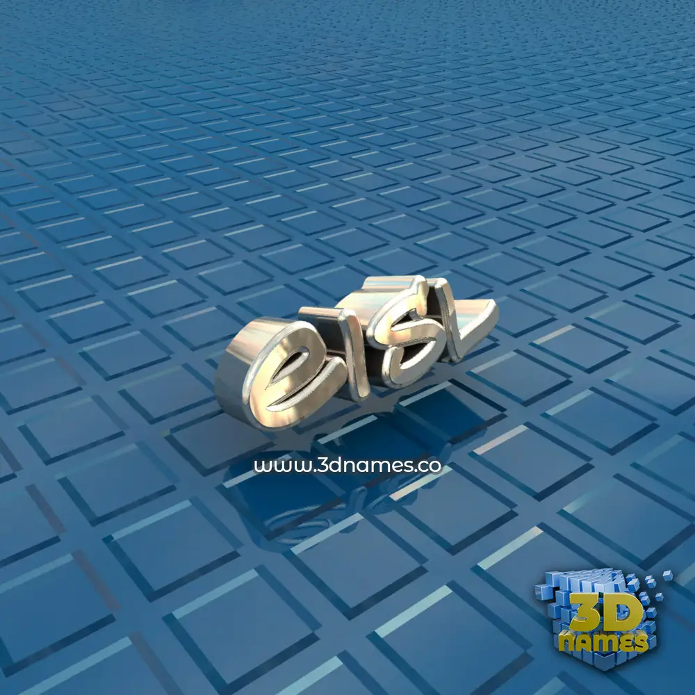 eisl in Blue Bling style - 3D name wallpaper