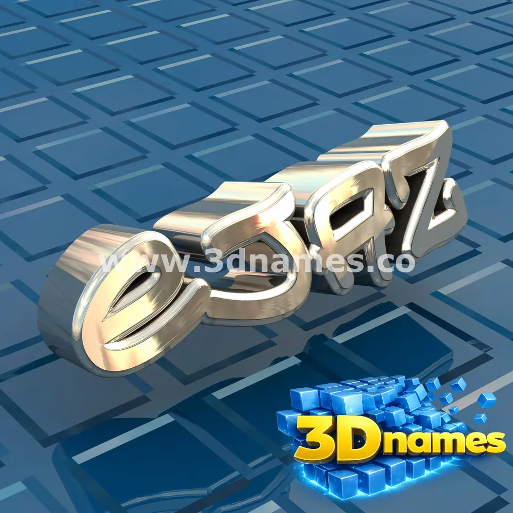 ejaz in Blue Bling style - 3D name wallpaper