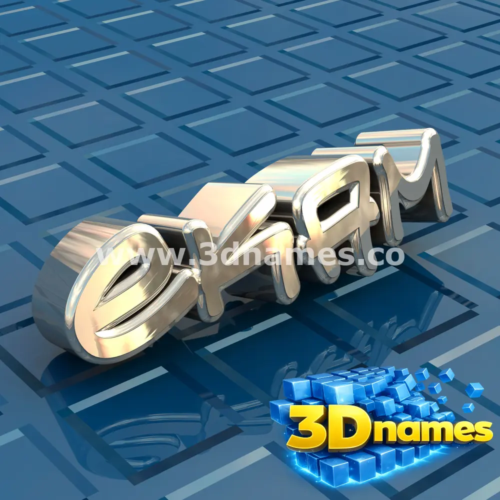 ekam in Blue Bling style - 3D name wallpaper