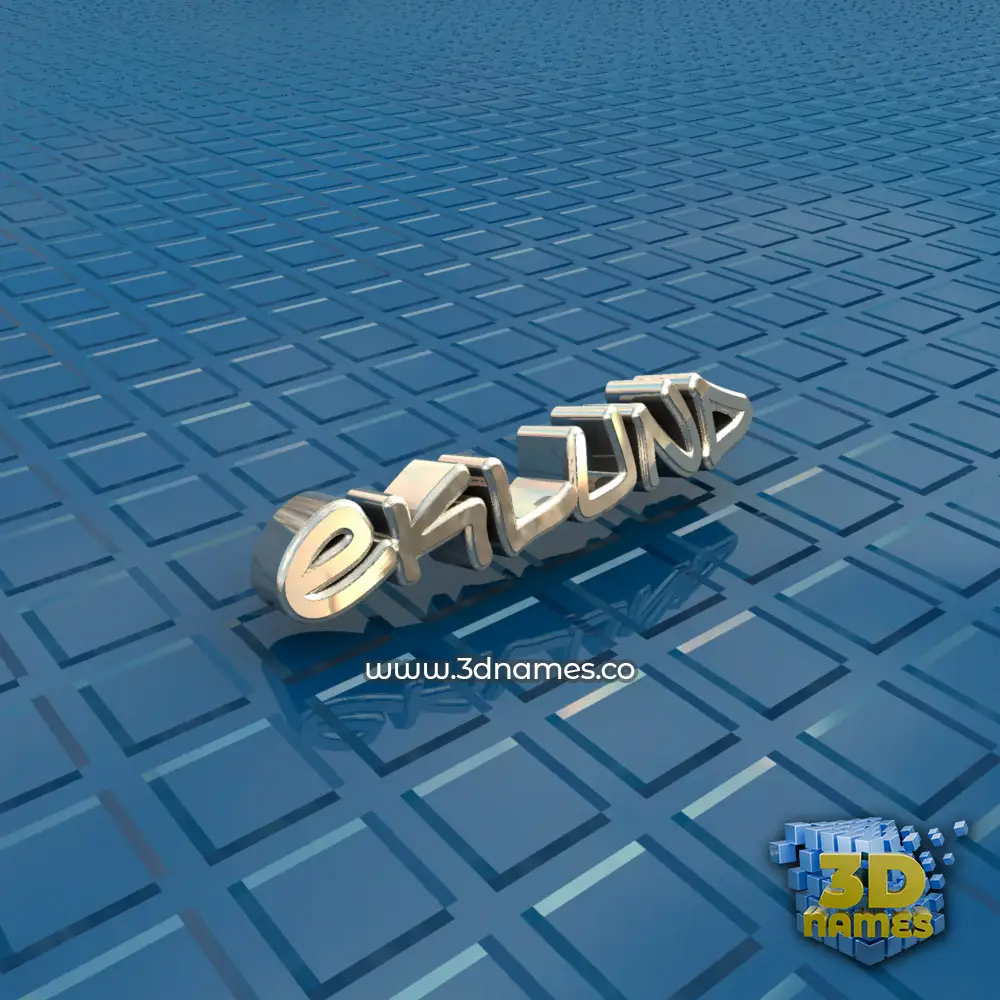 eklund in Blue Bling style - 3D name wallpaper