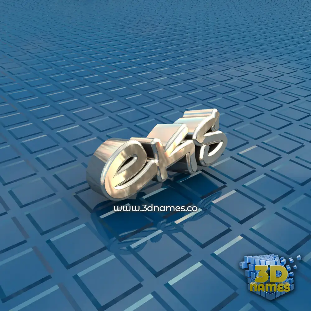 eks in Blue Bling style - 3D name wallpaper