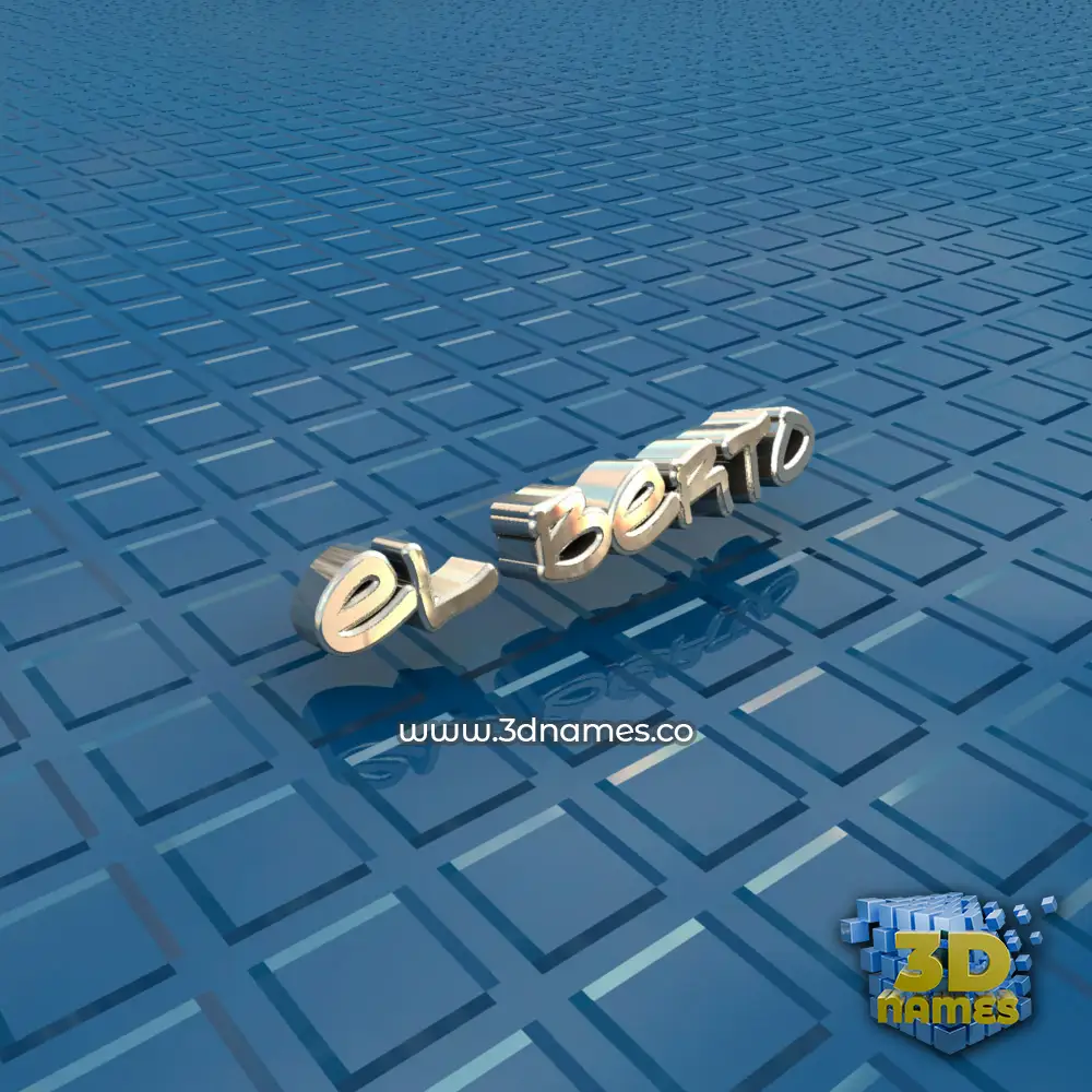 el berto in Blue Bling style - 3D name wallpaper