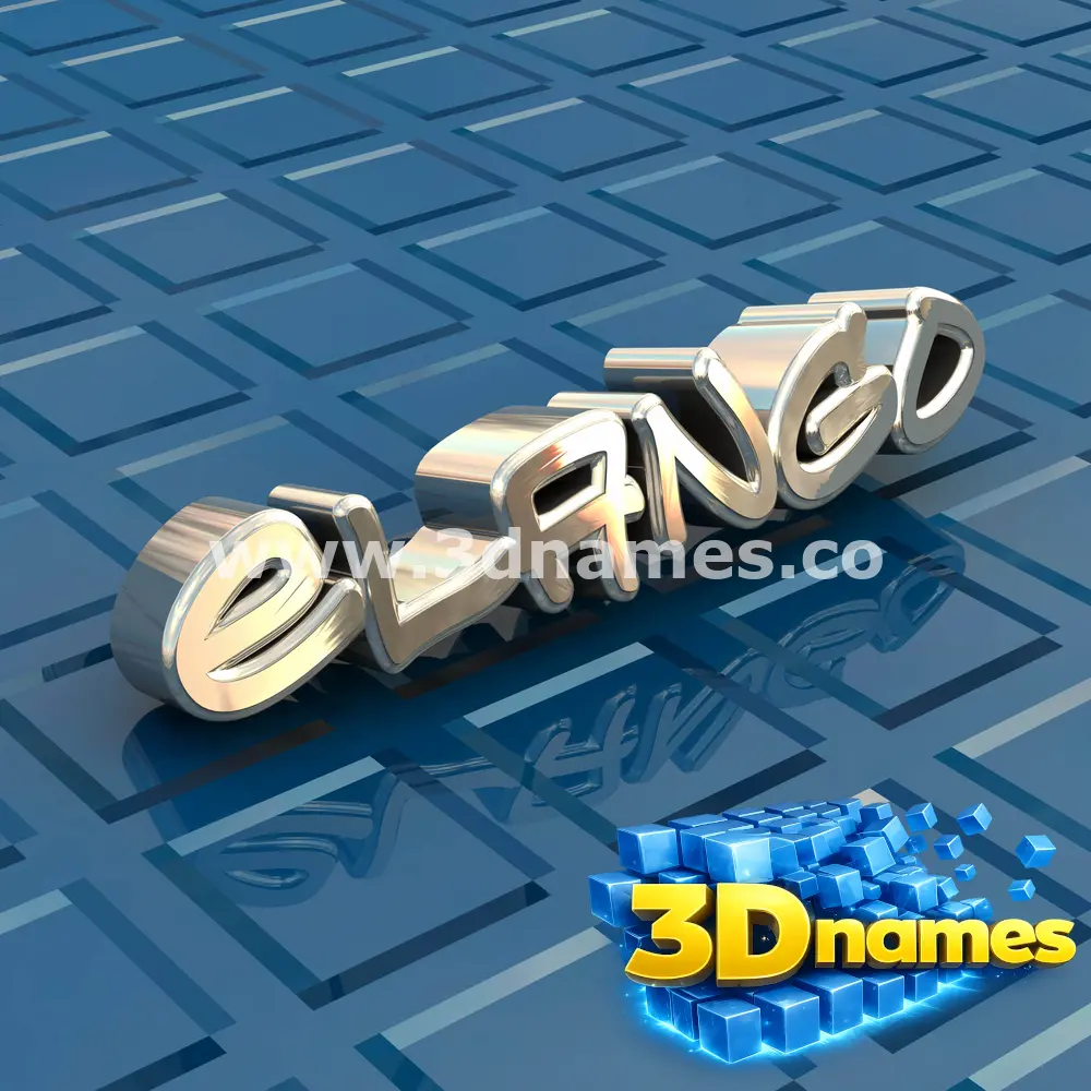 elango in Blue Bling style - 3D name wallpaper