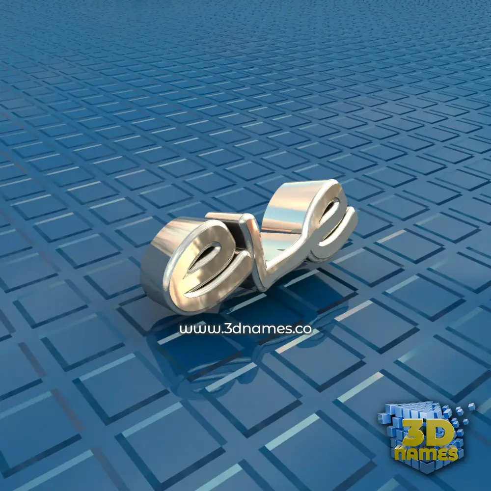 ele in Blue Bling style - 3D name wallpaper