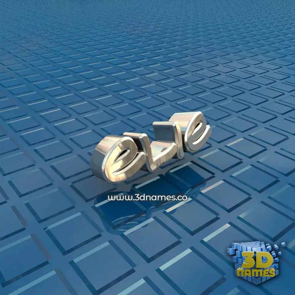 elie in Blue Bling style - 3D name wallpaper