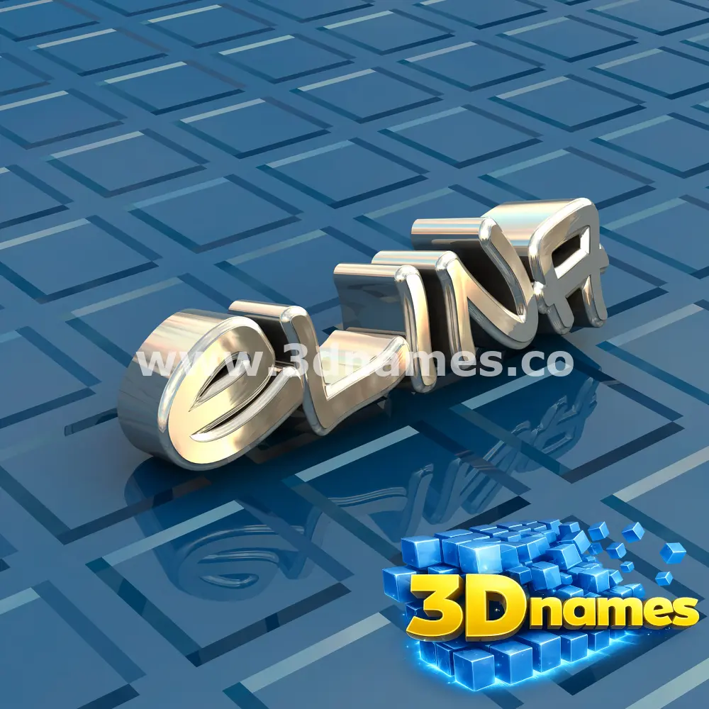 elina in Blue Bling style - 3D name wallpaper