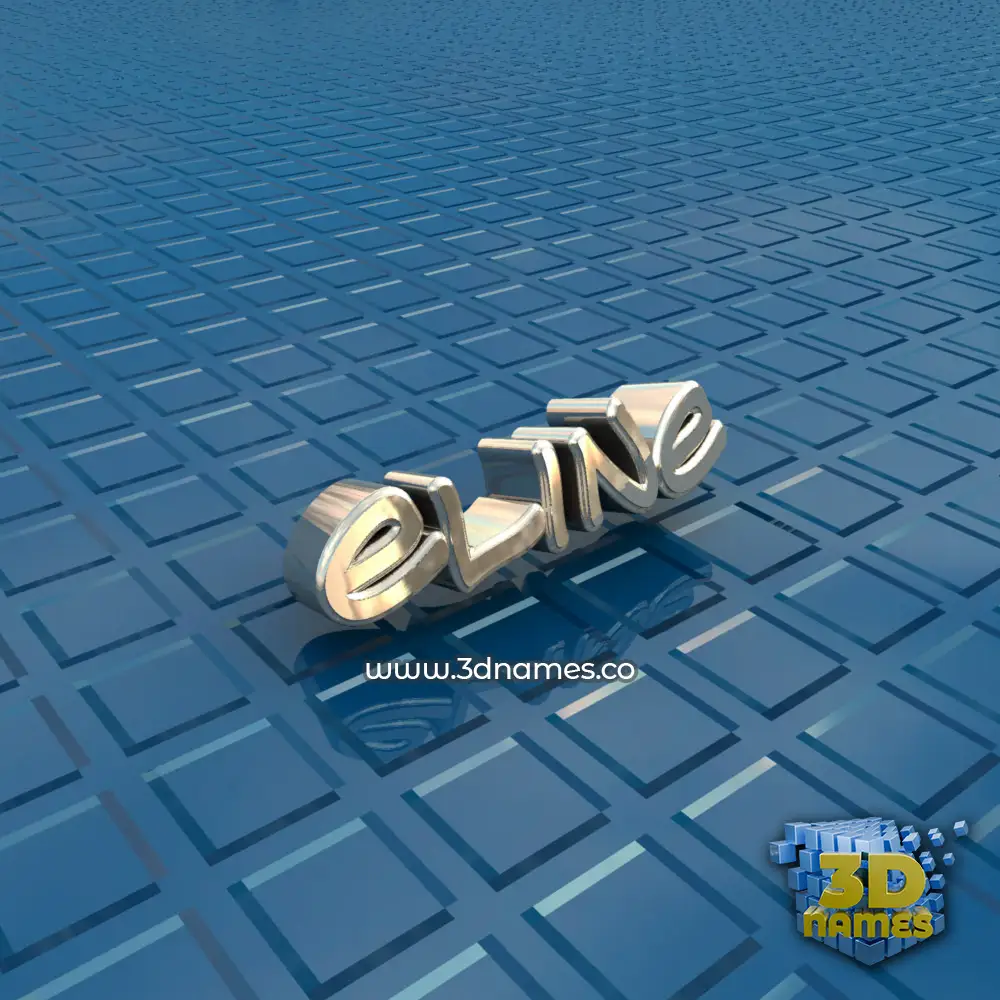eline in Blue Bling style - 3D name wallpaper