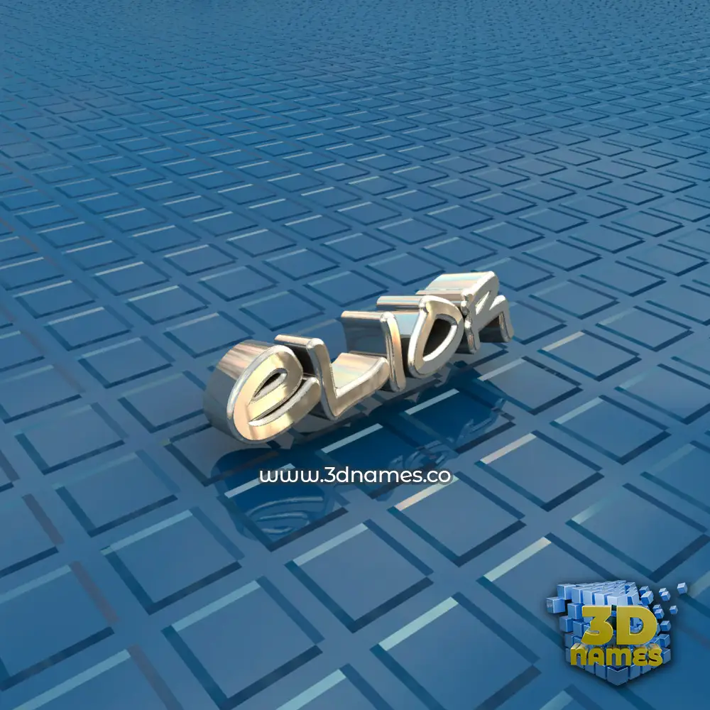 elior in Blue Bling style - 3D name wallpaper