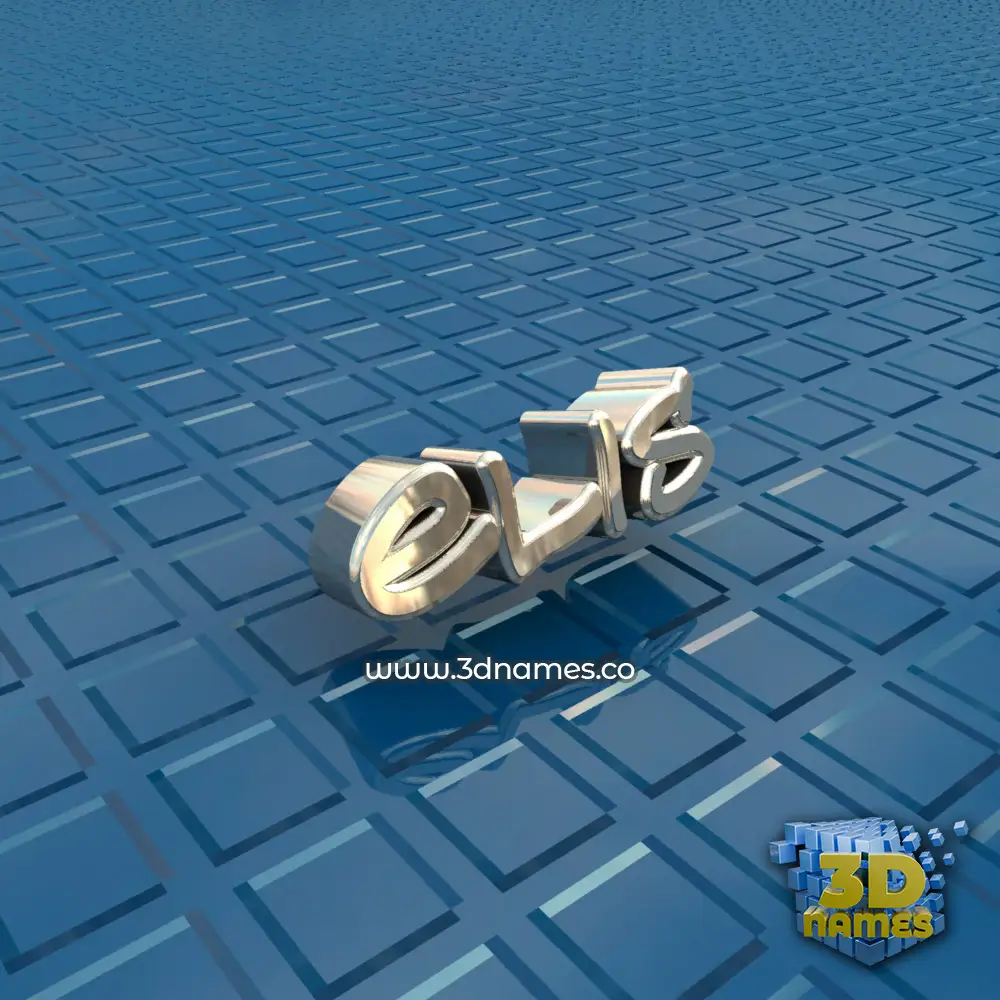 elis in Blue Bling style - 3D name wallpaper