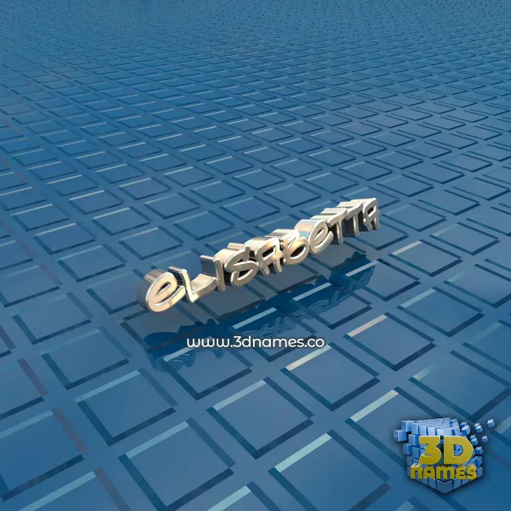 elisabetta in Blue Bling style - 3D name wallpaper