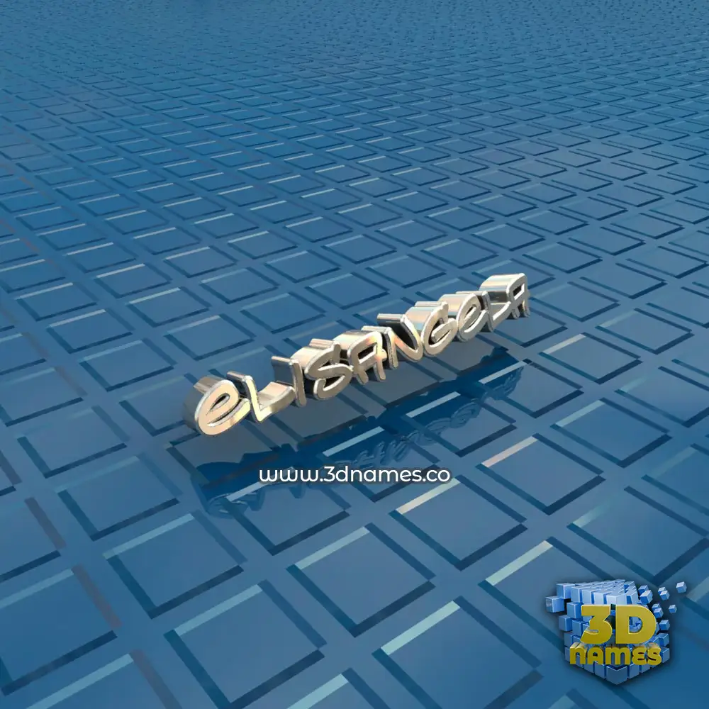 elisangela in Blue Bling style - 3D name wallpaper