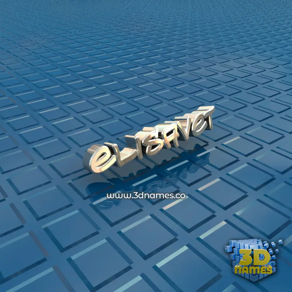 elisavet in Blue Bling style - 3D name wallpaper