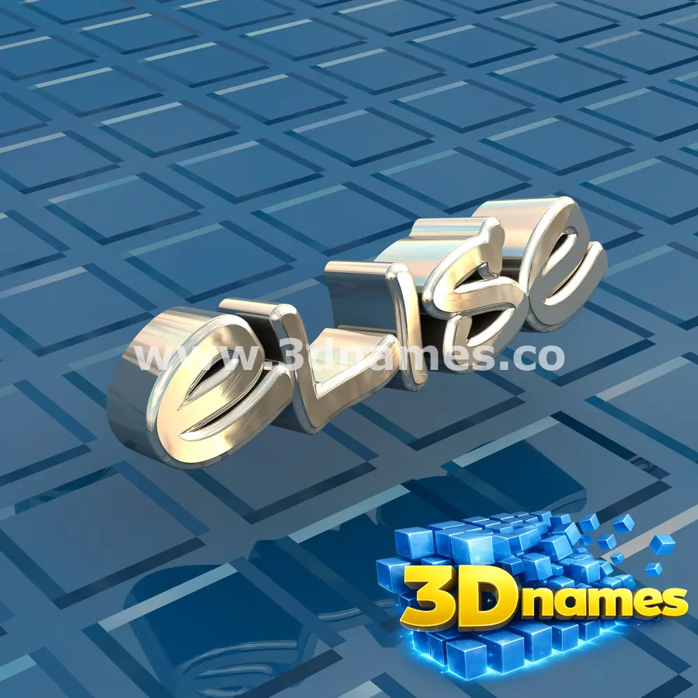 elise in Blue Bling style - 3D name wallpaper