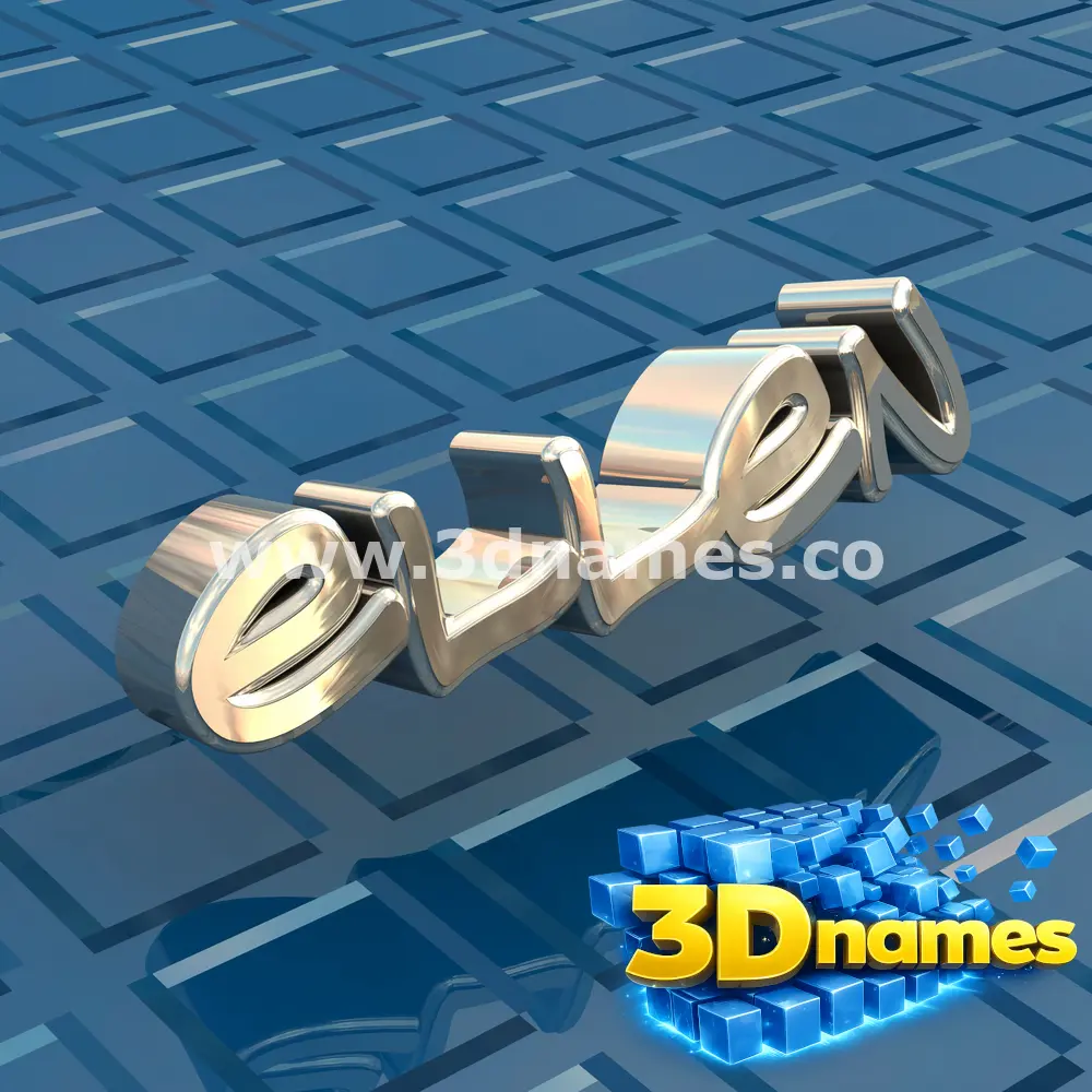 ellen in Blue Bling style - 3D name wallpaper