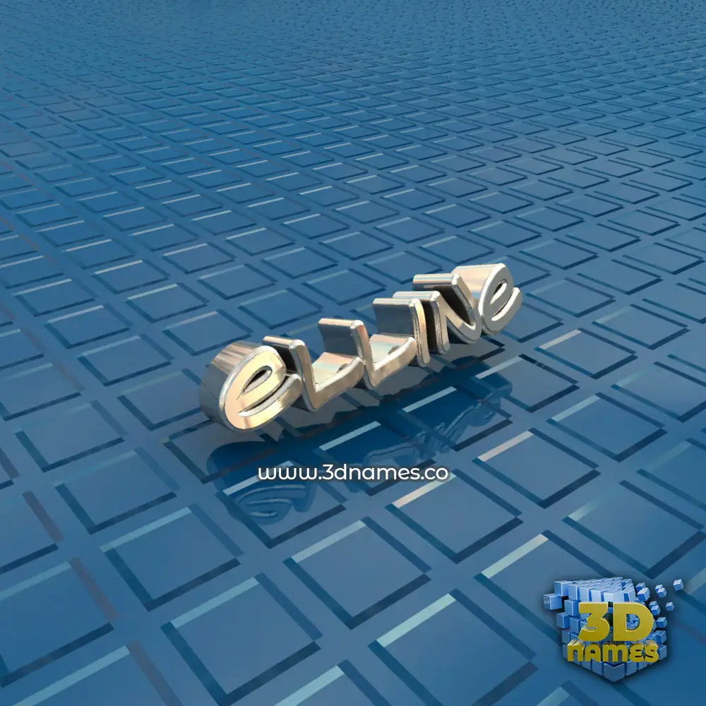 elline in Blue Bling style - 3D name wallpaper
