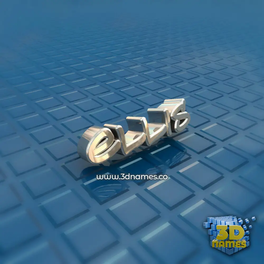 ellis in Blue Bling style - 3D name wallpaper