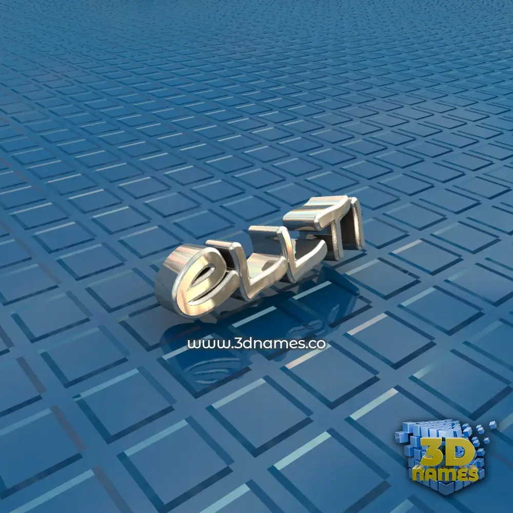 ellti in Blue Bling style - 3D name wallpaper