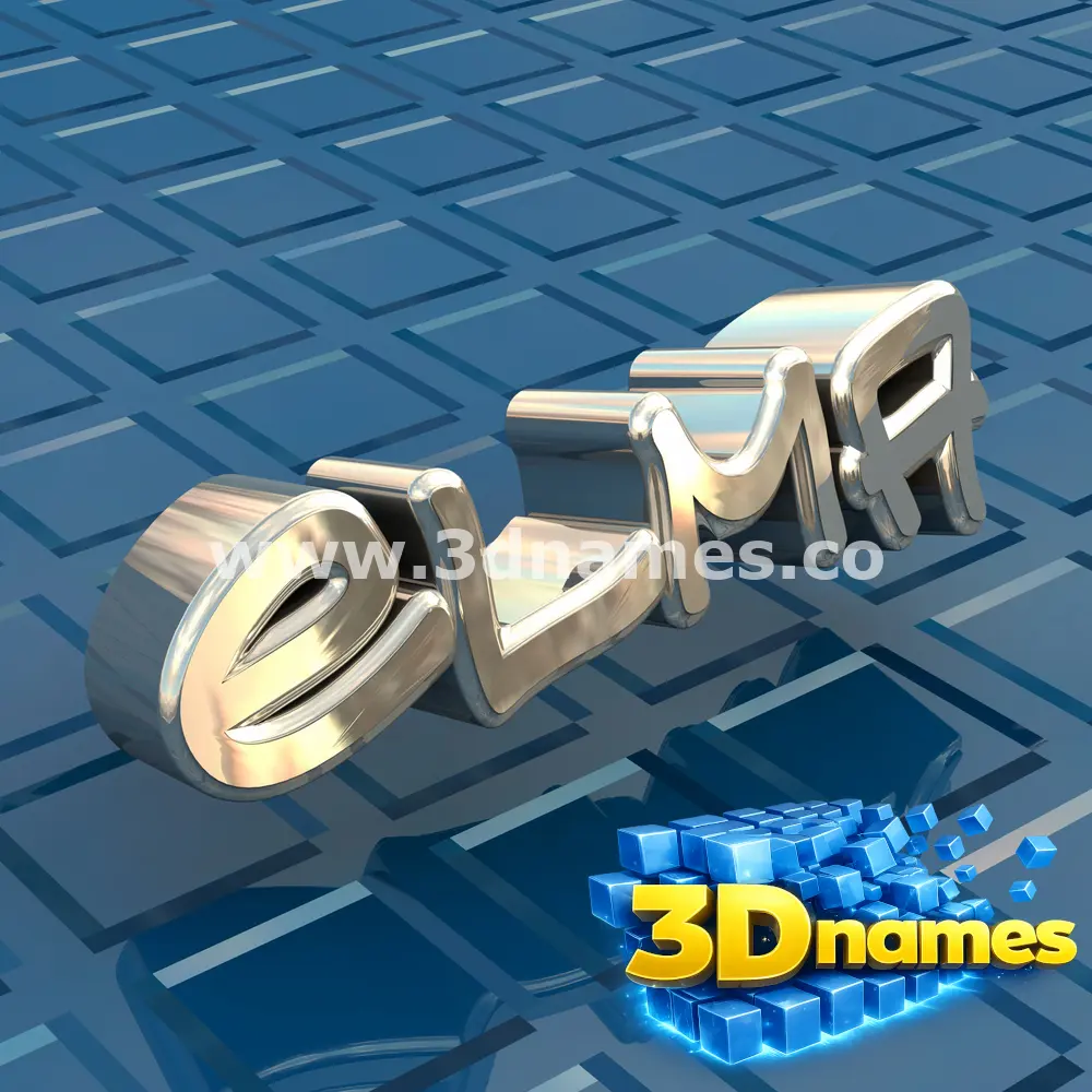 elma in Blue Bling style - 3D name wallpaper