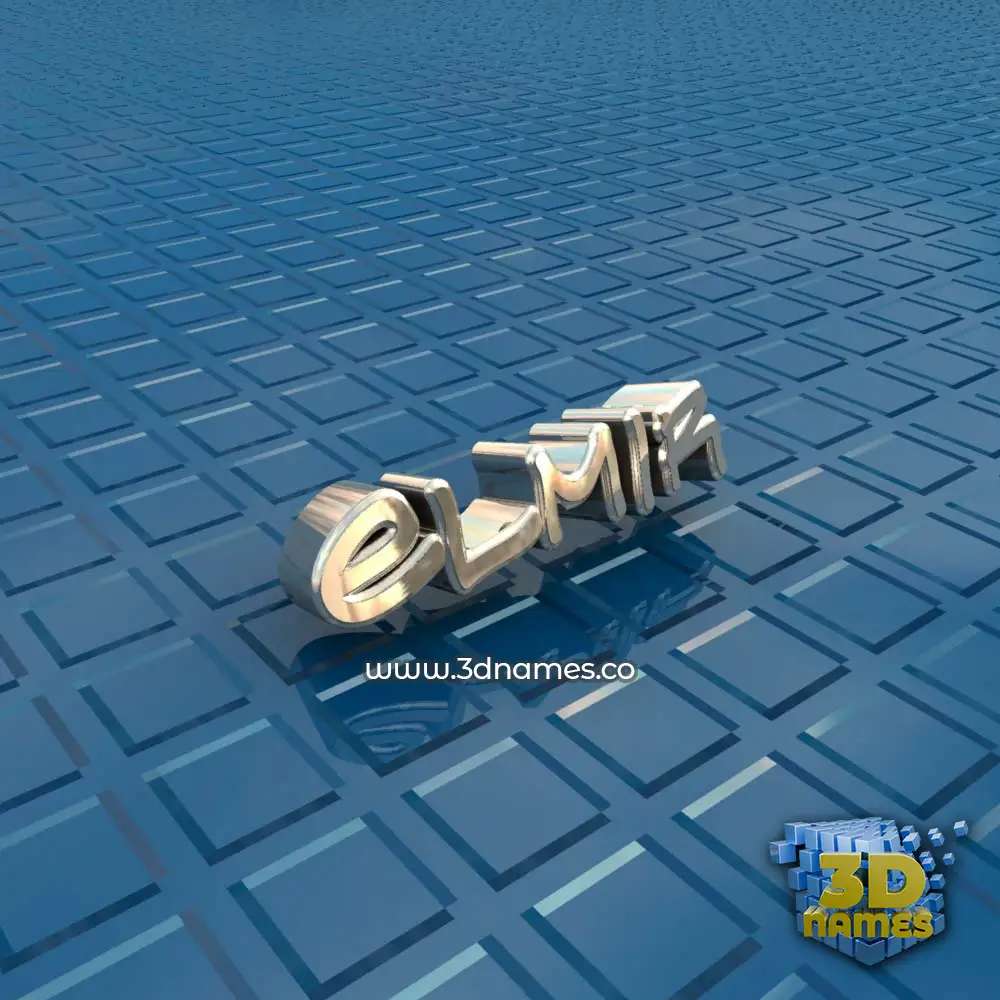 elmir in Blue Bling style - 3D name wallpaper