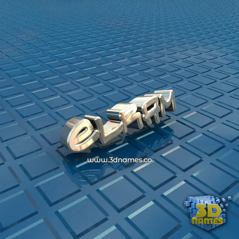elram in Blue Bling style - 3D name wallpaper