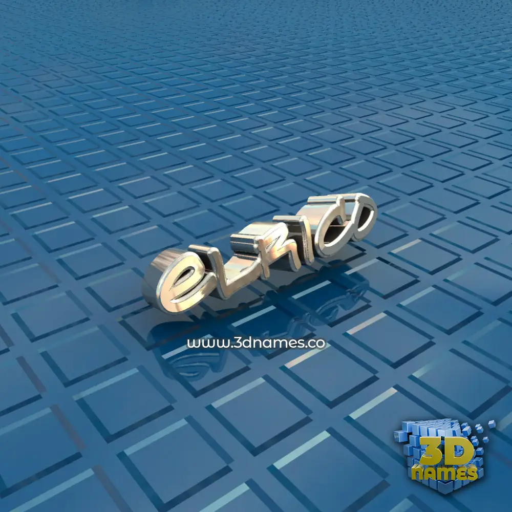 elrico in Blue Bling style - 3D name wallpaper
