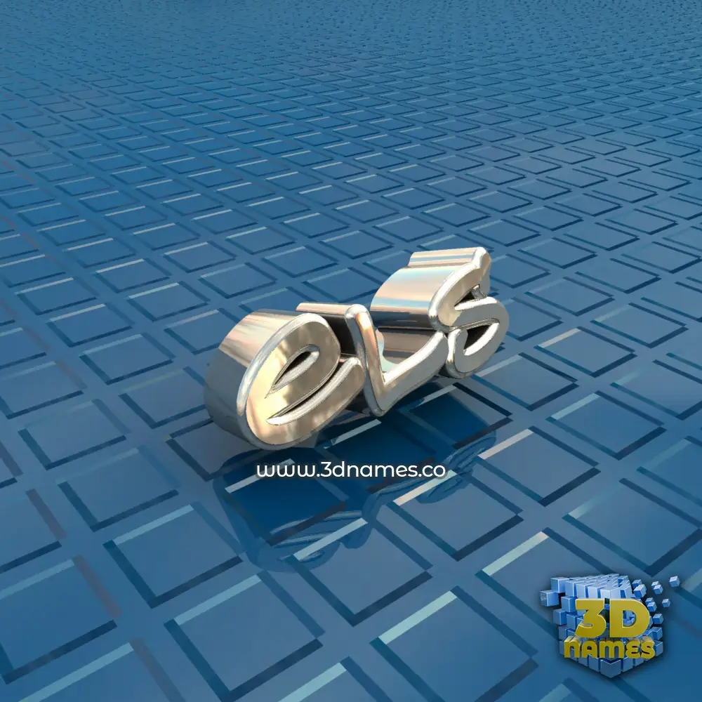els in Blue Bling style - 3D name wallpaper