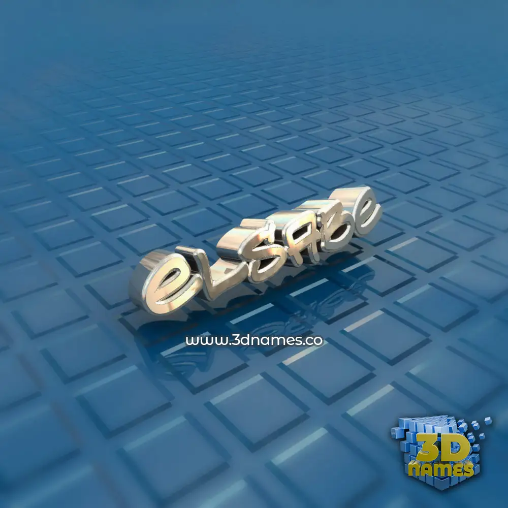 elsabe in Blue Bling style - 3D name wallpaper