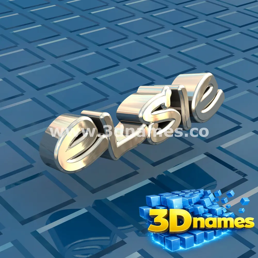 elsie in Blue Bling style - 3D name wallpaper
