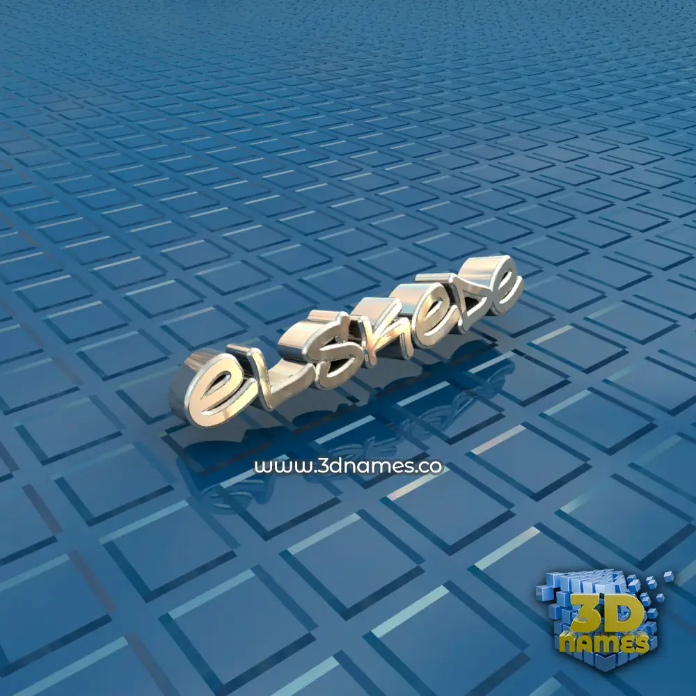 elskede in Blue Bling style - 3D name wallpaper