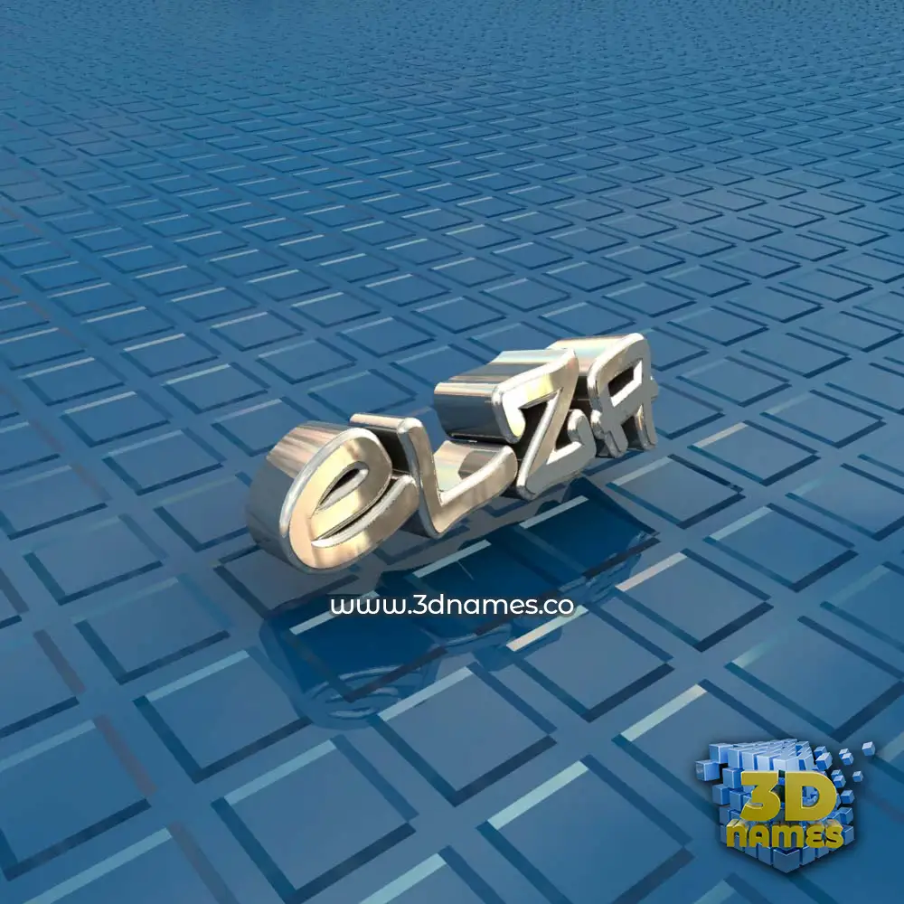 elza in Blue Bling style - 3D name wallpaper